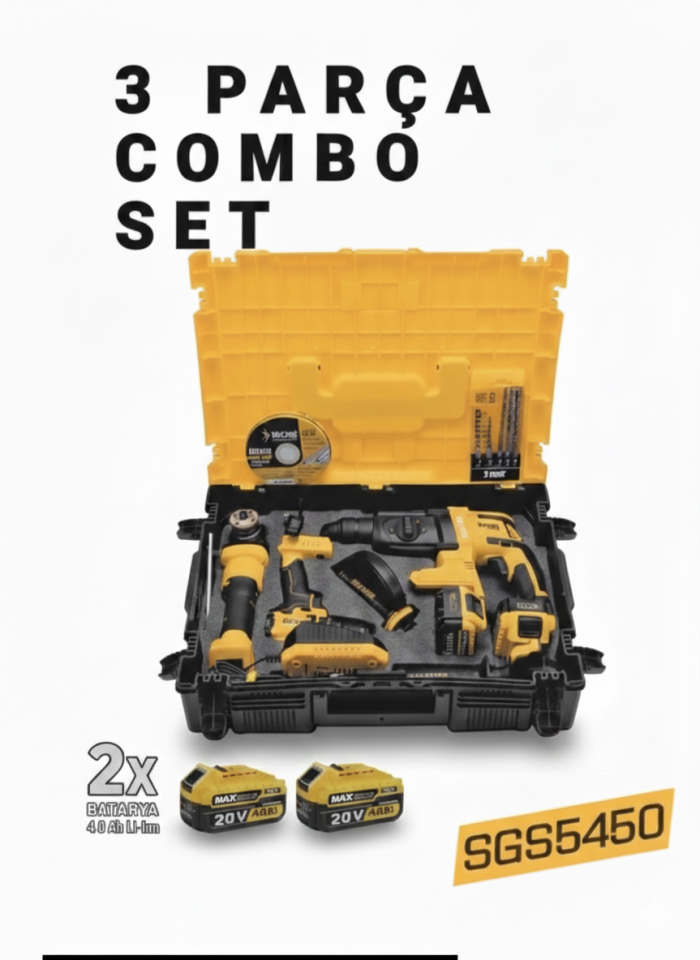 Sgs X-Tech Combo Set - Akülü Profesyonel 3’Lü Set - 30 Parça