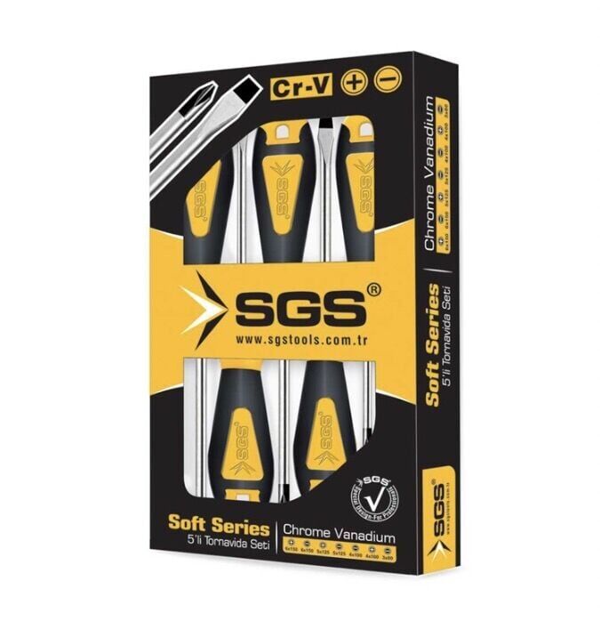 Sgs Soft Series 5’li Tornavida Seti Cr-v Çelik Yerli Üretim