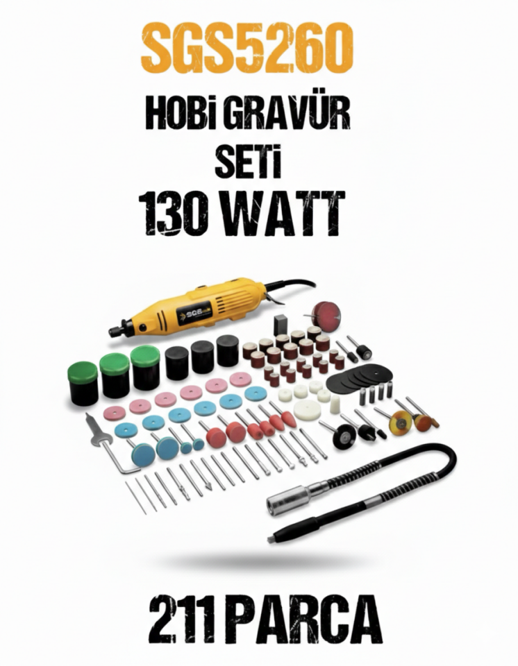 Sgs Hobi Gravür Seti - 211 Parça Mini Taşlama Seti