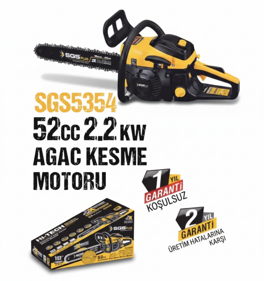 Sgs Plus 52 cc Benzinli Profesyonel Ağaç Kesme Motoru