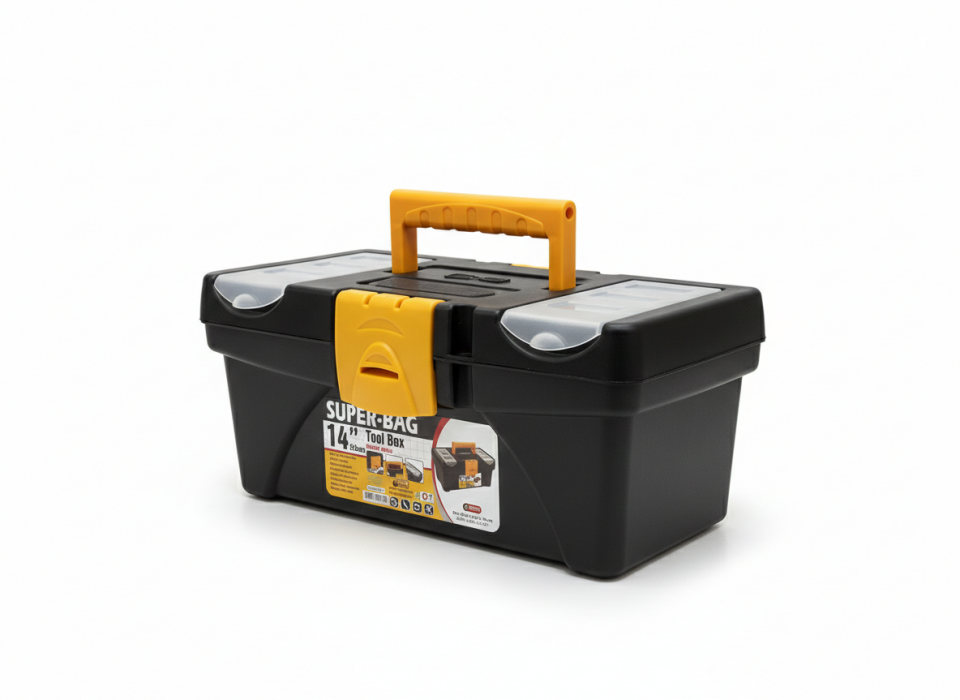 Süper-Bag 14” Takım Çantası Dayanıklı Plastik, Kilitli Kapak