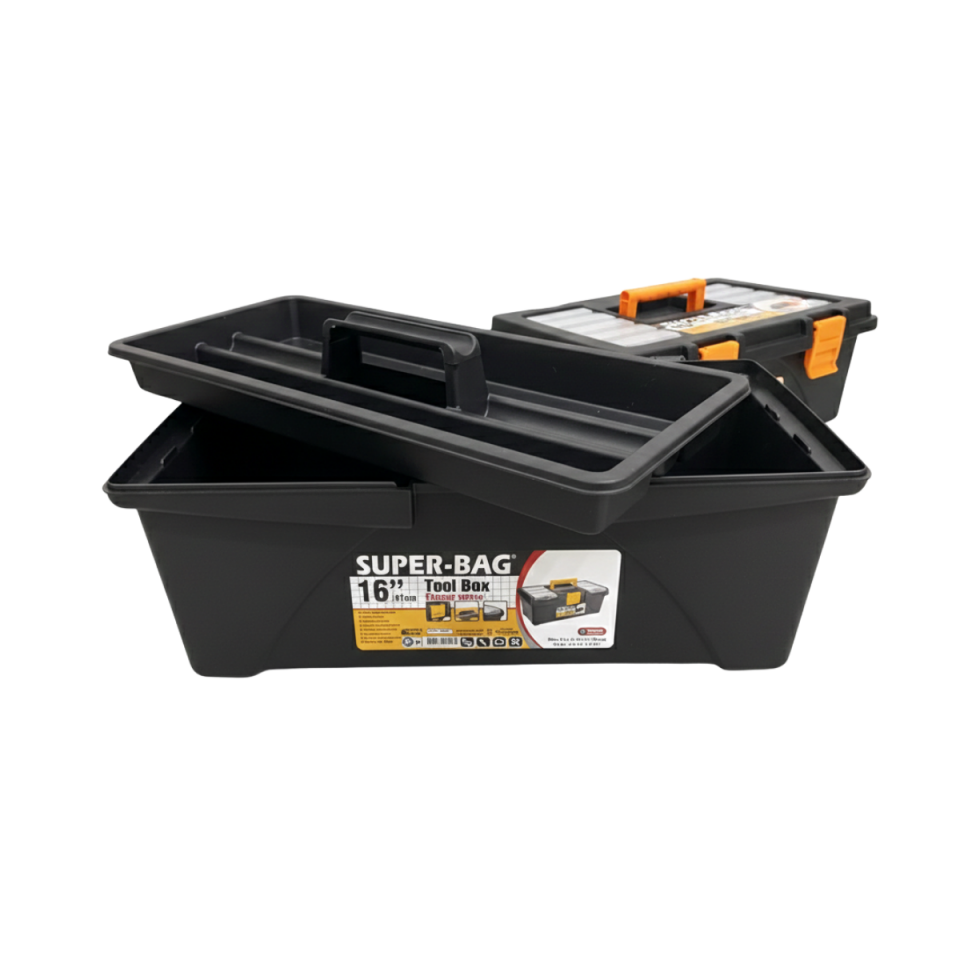 Süper-Bag 16” Takım Çantası Dayanıklı Plastik, Kilitli Kapak