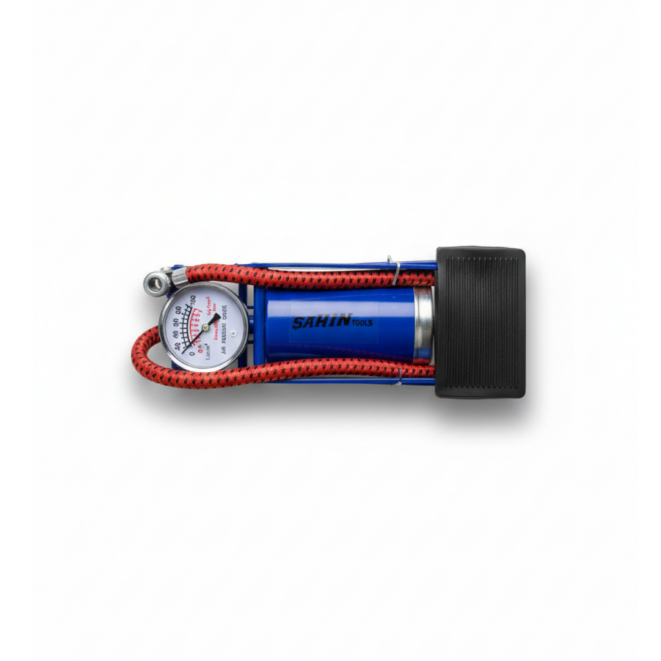 Şahin Tools - İnce Piston Manometreli Ayak Pompası