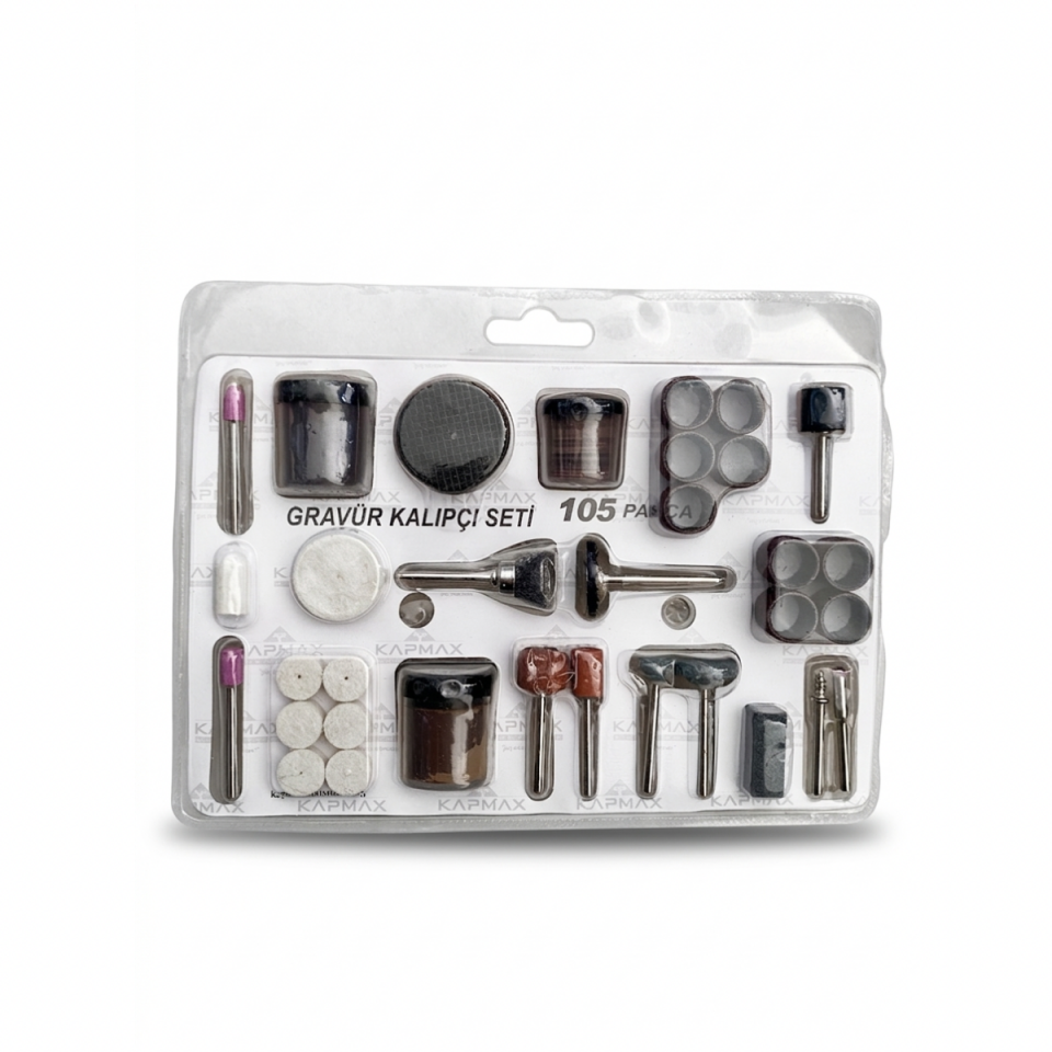 Kapmax 105 Parça Mini Taşlama Uç Seti | Dremel Uyumlu