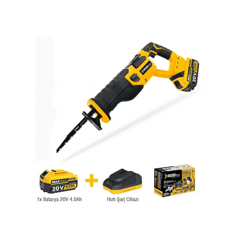 SGS - Akülü Tilki Kuyruğu | 4.0Ah Bataryalı Kömürsüz Motor