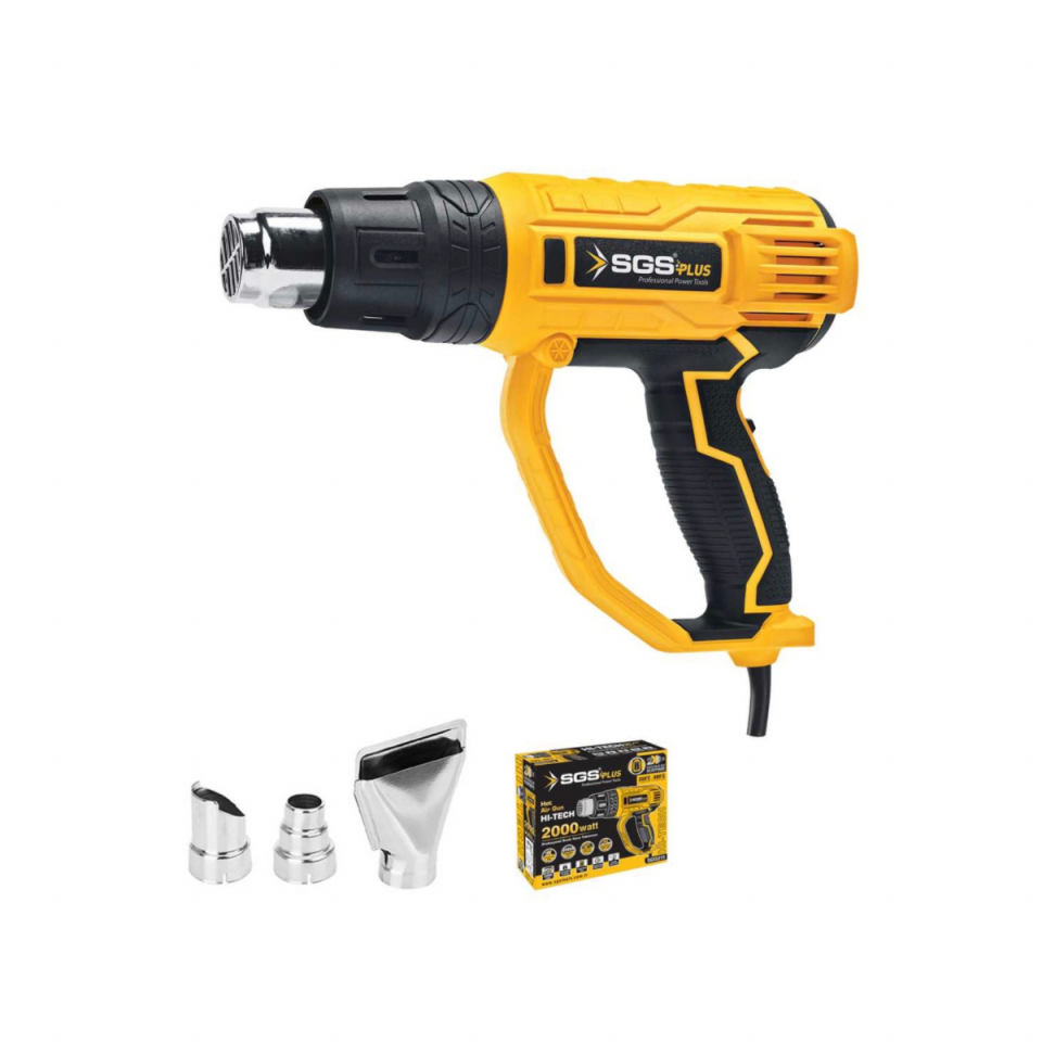 SGS Plus Hi-Tech Isı Tabancası 2000W + 3 Adet Başlık Hediyeli