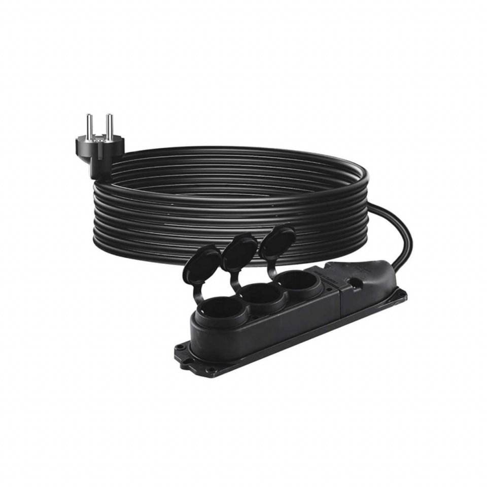 EXTENSION CABLE 3x2.5*5 METERS 3-WAY SOCKET
