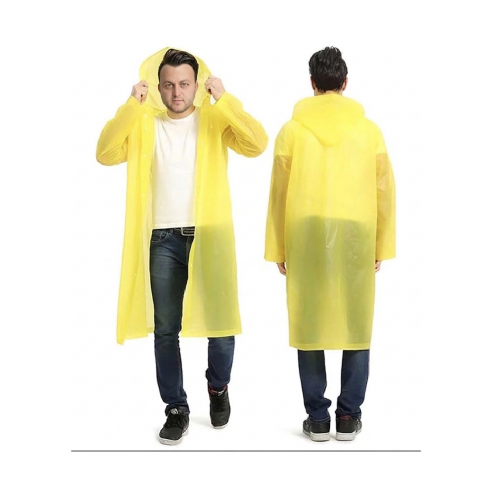 Kapmax Kapüşonlu Eva Yağmurluk (Sarı)